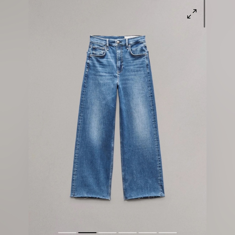 Rag & Bone Epic Andi High Rise Ankle Wide Jeans in Scout Size 28 Cropped Stretch - Picture 11 of 16
